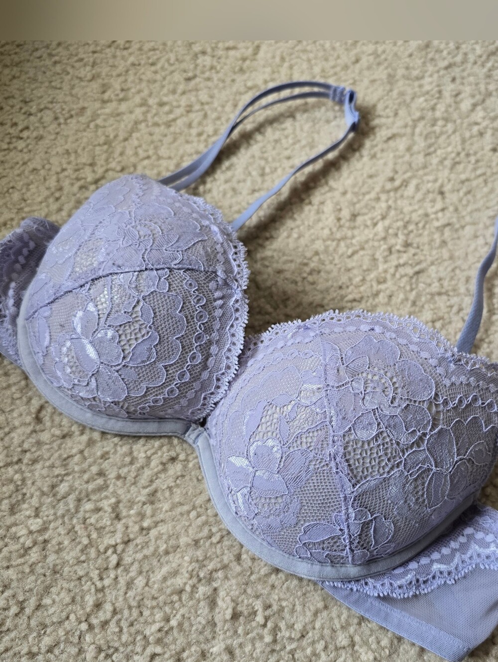 La Senza Beyond Sexy 34B Lace Push-Up Bra in Lavender — Women’s Intimates